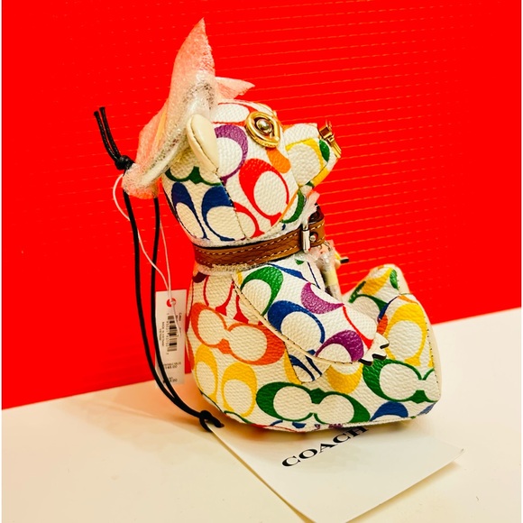 Coach Rainbow Bear Keychain/ Bag Charm - Picture 4 of 9